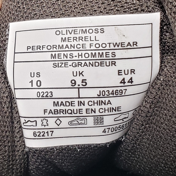 Merrell Deverta 2 Hiking Shoes in Olive/ Moss Green - Men's size 10 - Picture 11 of 12